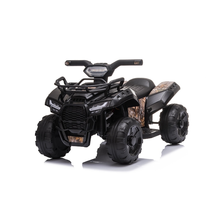 Elektromos quad gyerekeknek KiddoCruiser, 6V, 6 km/h, Kürt, Műanyag, Fekete