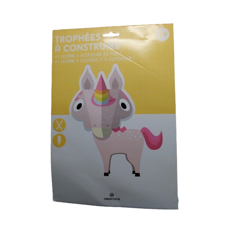 Jucarii din hartie de construit si colorat, unicorn
