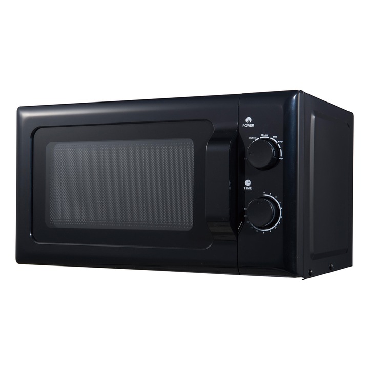 Cuptor cu microunde Crown CDMO-2066B, 6 trepte putere, Temporizator 30', Functie dezghetare, 20 litri, 700 W, Negru