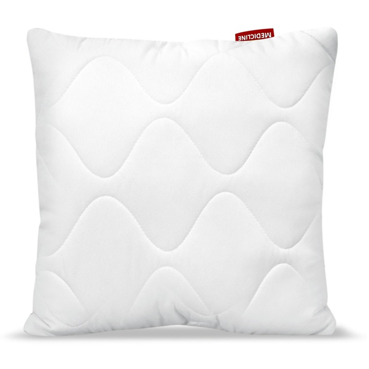 Párna, Medicline, Antiallergén, Mikroszálas, 40x40 cm, Fehér