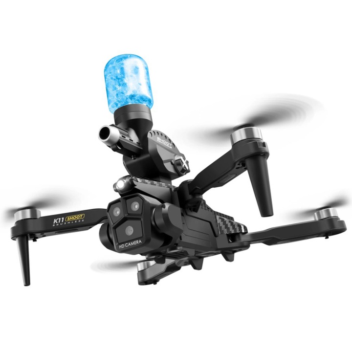 Мини дрон с хидрогелни топки, 3 фото/видео камери, сензори за препятствия, вътрешна батерия, управление с жестове, оптично позициониране, SONORH