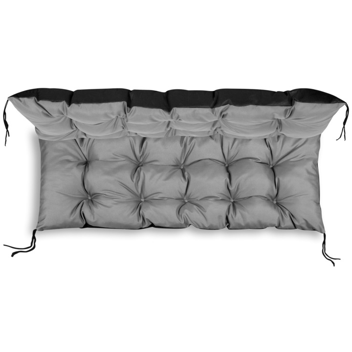 Perna banca gradina, AIO Factory, Rezistenta la apa, 120x40 cm, Gri/Negru