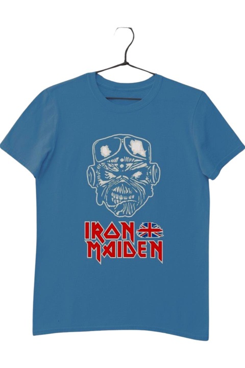 Iron Maiden angry férfi póló, égszínkék, XL