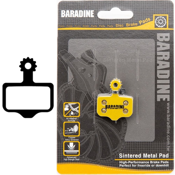 Накладка за дискови спирачки Baradine, DS-44, за Avid/Elixir/SRAM/XX/XO