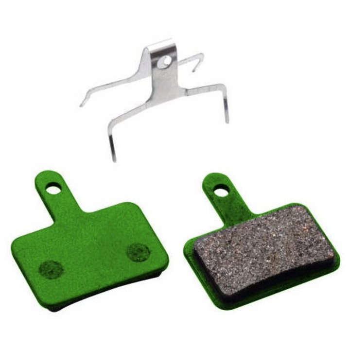 Спирачни накладки, Shimano, черно/зелено