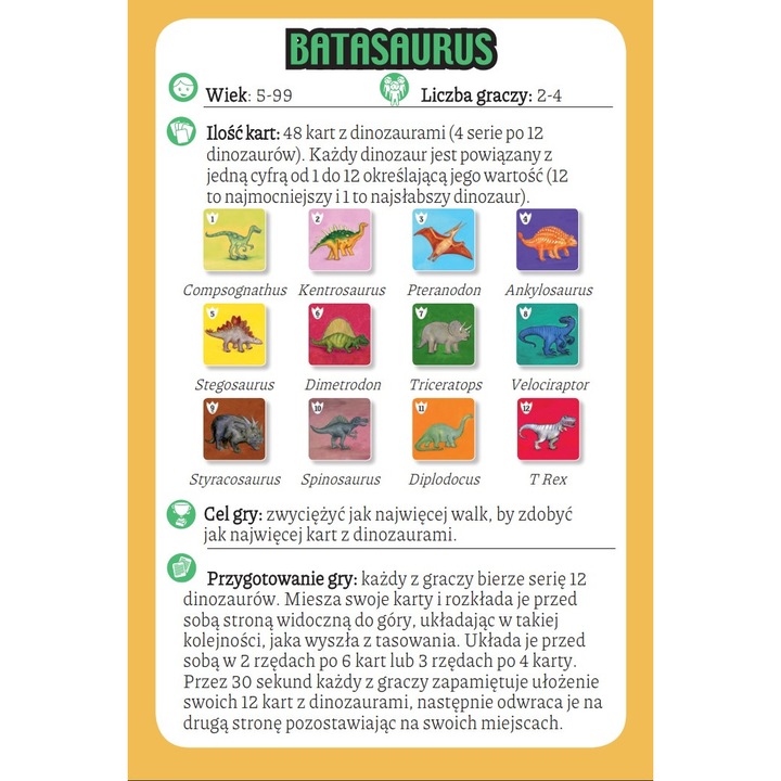 Игра за памет, Djeco Batsaurus, за деца, 5 години