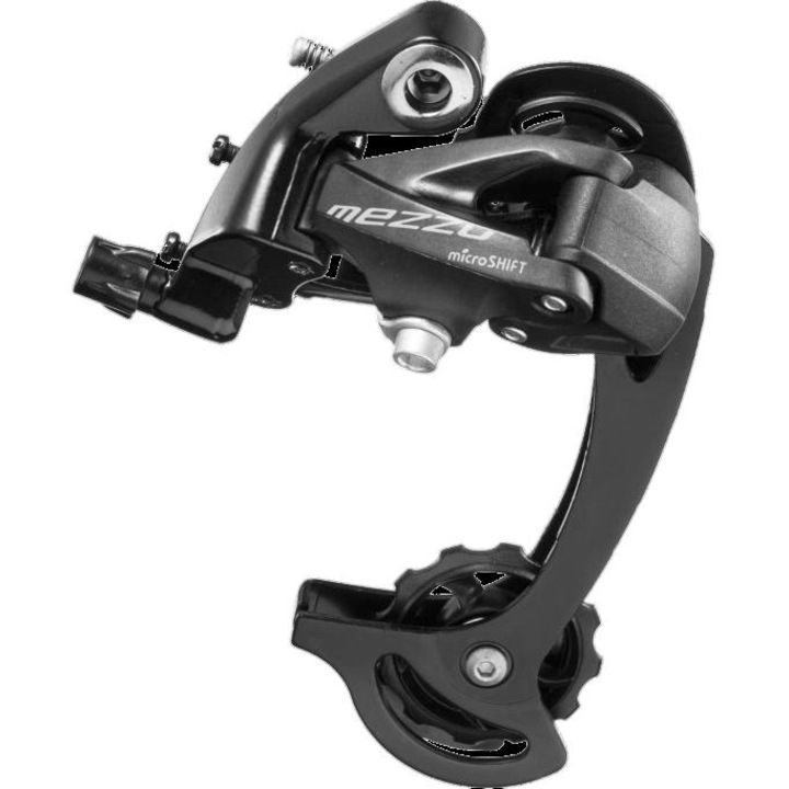 Велосипеден дерайльор Microshift Mezzo, 8/9 скорости, черен, 305g, съвместим с Shimano