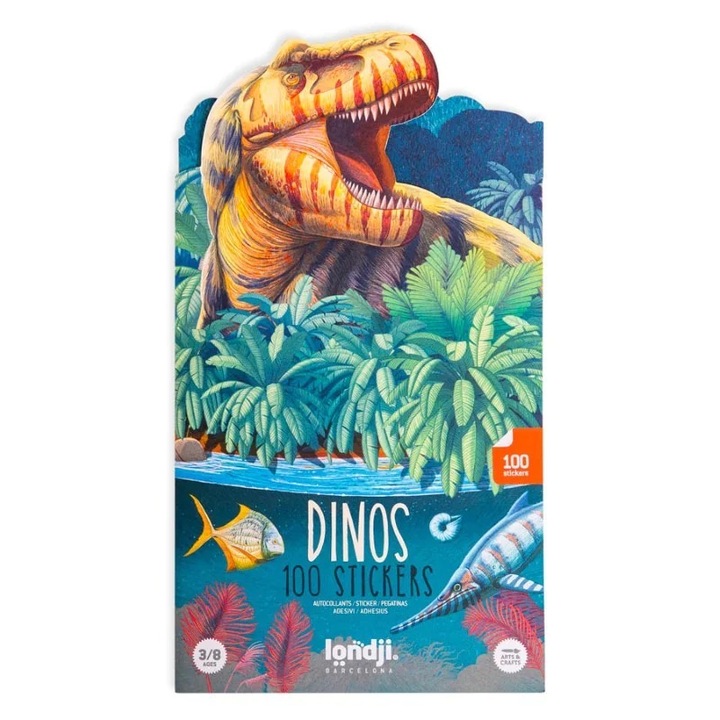 Set stickere decorative Londji, Dinozauri, reutilizabile, pentru copii