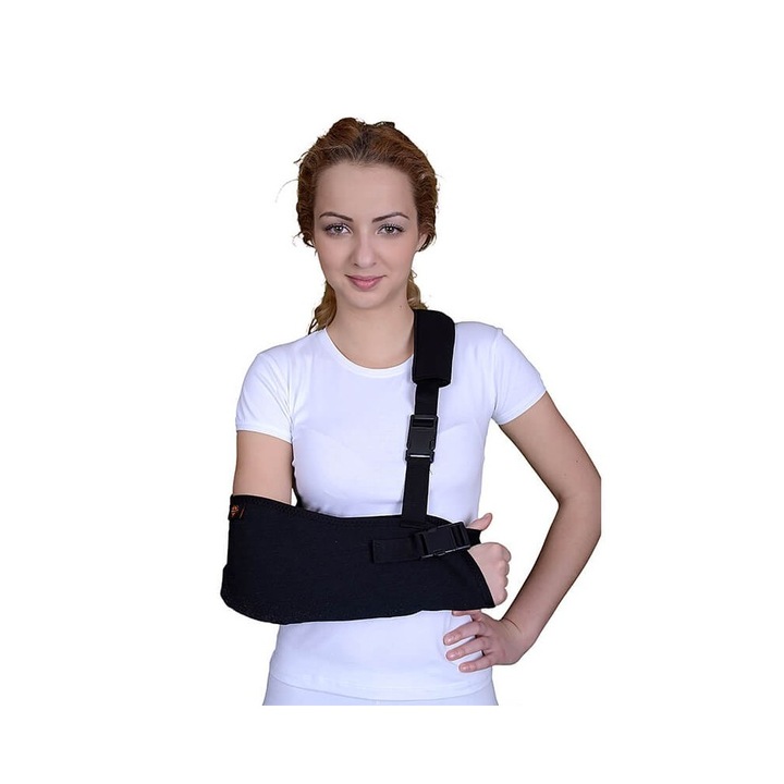 Orteza brat cu centura suplimentara, armor, ARM300B, negru, bumbac INTL