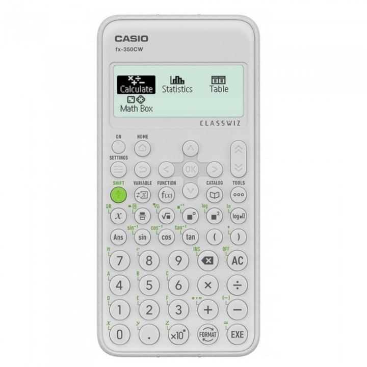 Научен калкулатор Casio FX-350CW, 12 цифри, 2 реда, сив, 77x162x13.8mm