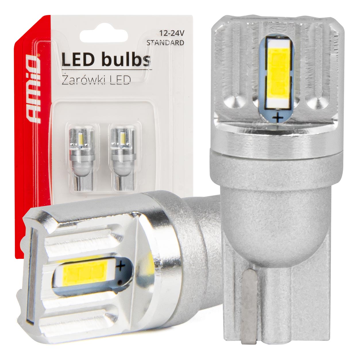 Комплект 2 крушки T10 12-24V, 2 SMD - eMAG.bg