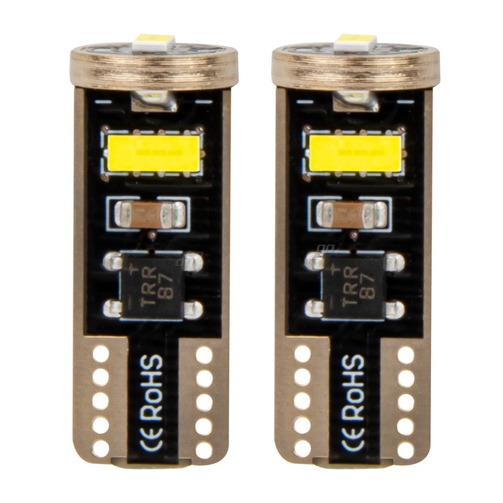 Комплект от 2 крушки T10e 12/24V, 3 SMD