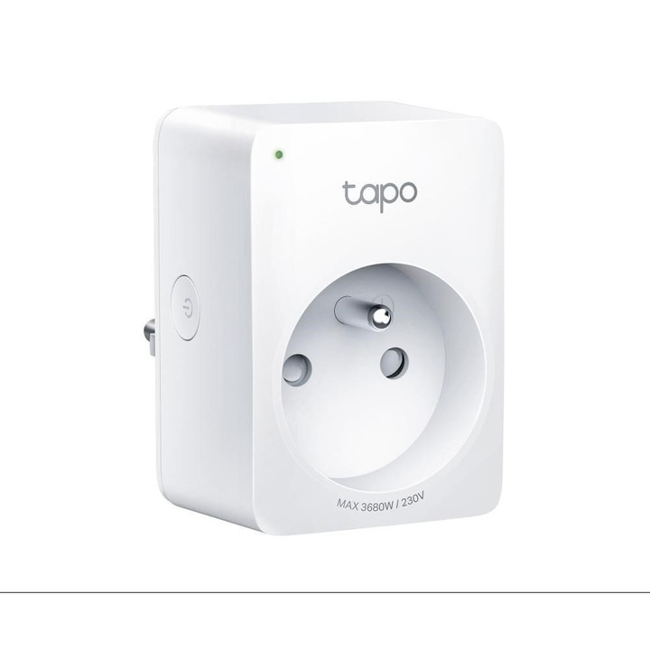 TP-LINK Tapo P110M смарт контакт, Wi-Fi/Bluetooth, гласово управление, бял, 51x40x72mm