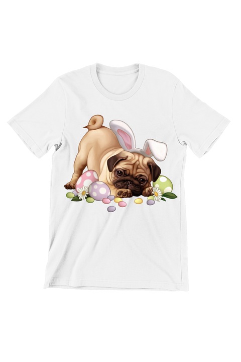 Tricou Femei Prestige-Boutique, Easter Animal, Dog, Alb