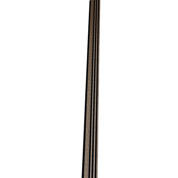 Интериорен панел за стена Gerdani BG, 290x12.5cm, Сив и черен