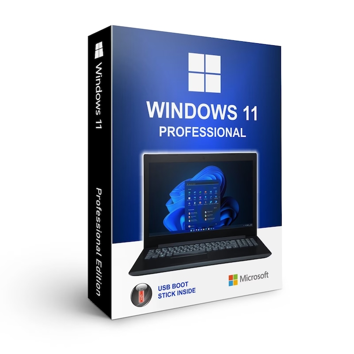 Windows 11 Pro licenc, 64 bites, minden nyelv, USB-meghajtóval