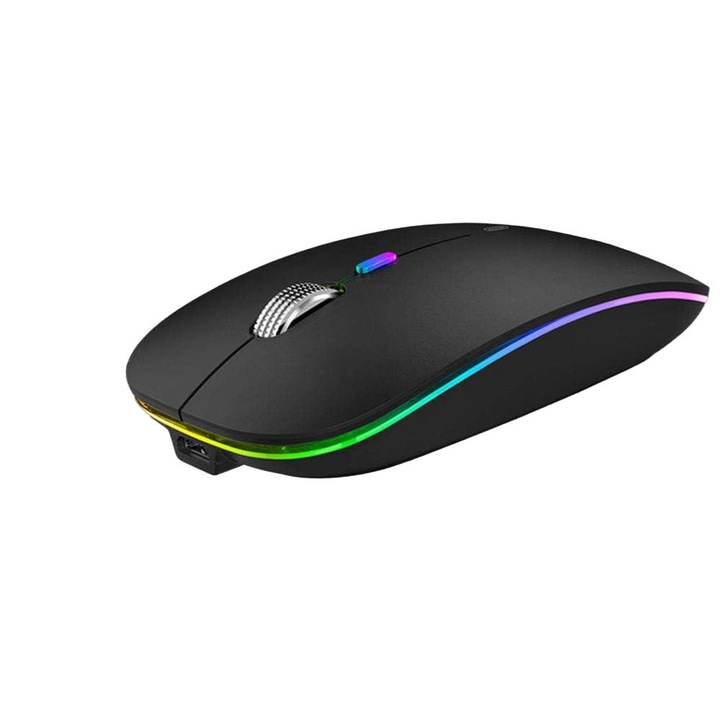 Egér, Bluetooth, LED, fekete