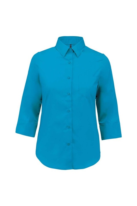 Camasa cu maneci 3/4 pentru femei - KA558, Bright Turquoise