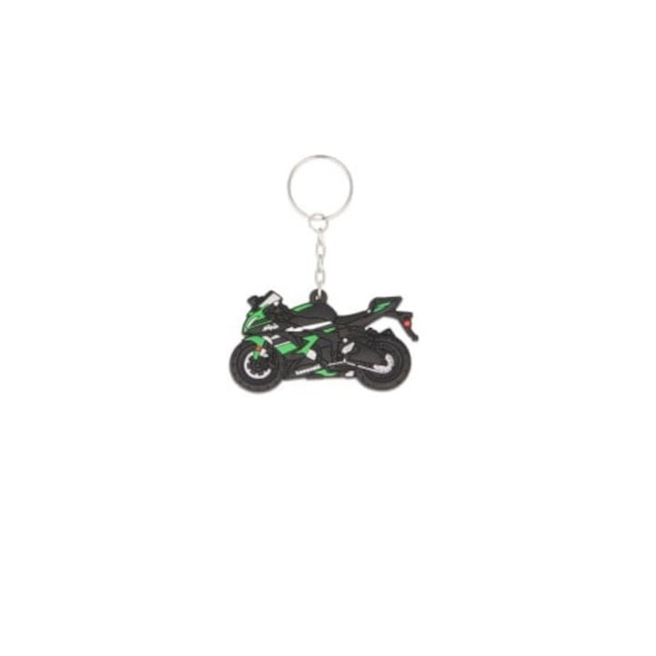 Kawasaki Ninja motorkerékpár kulcstartó, zöld