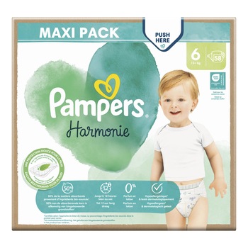 Pampers Harmonie Baby pants, size: 6, 58pcs, 13kg+