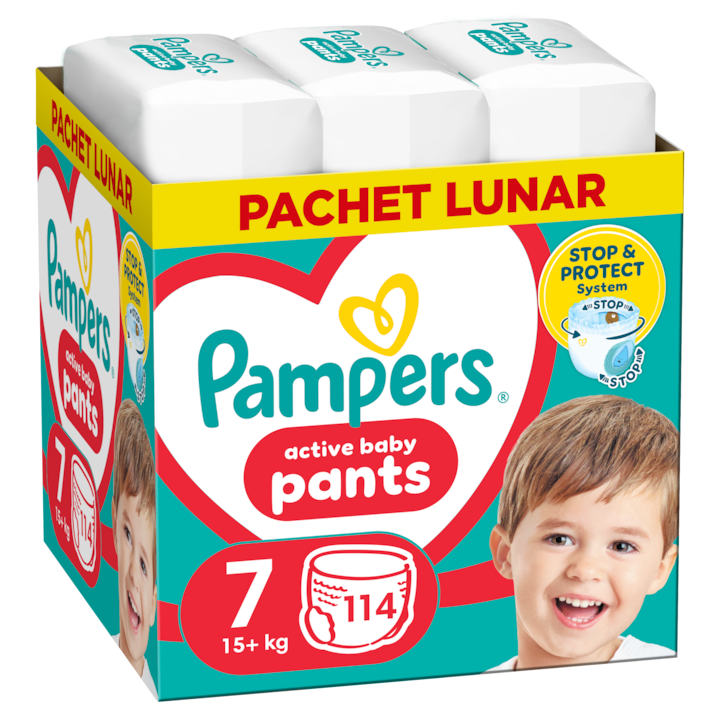 ΠΠ΅Π»Π΅Π½ΠΈ-Π³Π°ΡΠΈΡΠΊΠΈ Pampers Active Baby Π Π°Π·ΠΌΠ΅Ρ 7, 15kg+, 114 Π±ΡΠΎΡ