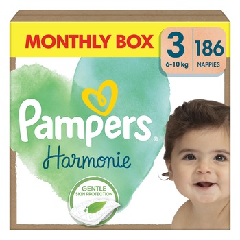Pampers Harmonie Baby pants, size: 3, 186pcs, 6kg-10kg