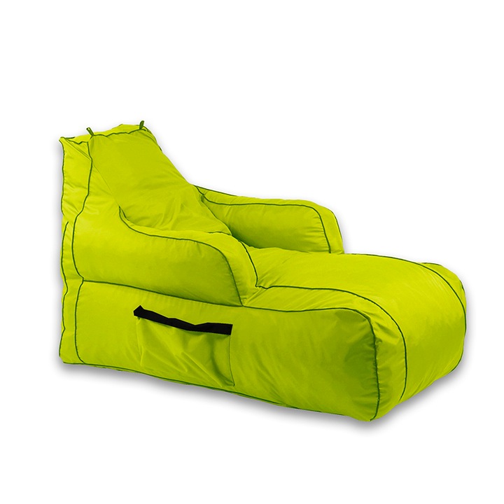 Gaming fotel, Pufrelax Player, Memory Mix szivacs, vízálló, zöld neon