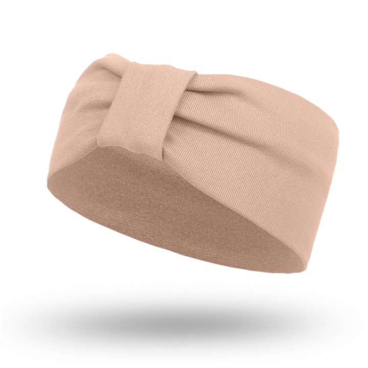 Bentita elastica, cu nod, Pentru copii, Nandy, Bej deschis