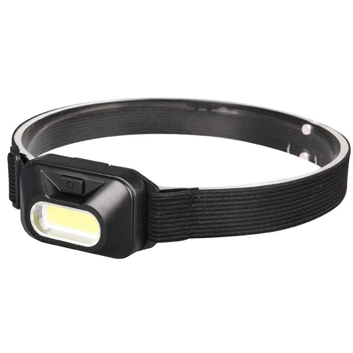 Mini Lanterna Frontala de Cap, Bigshot ZF-7003, 5W Cob Led, 3 Moduri Iluminare, Negru