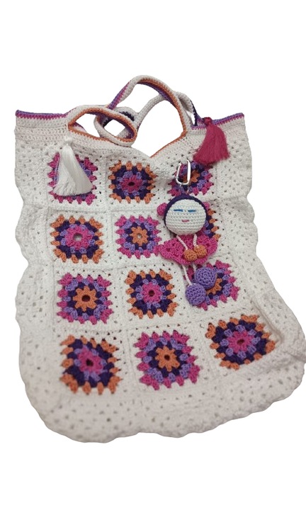 Carina táskakészlet babával 25 cm, Pamut, Többszínű, 45 x 60 cm