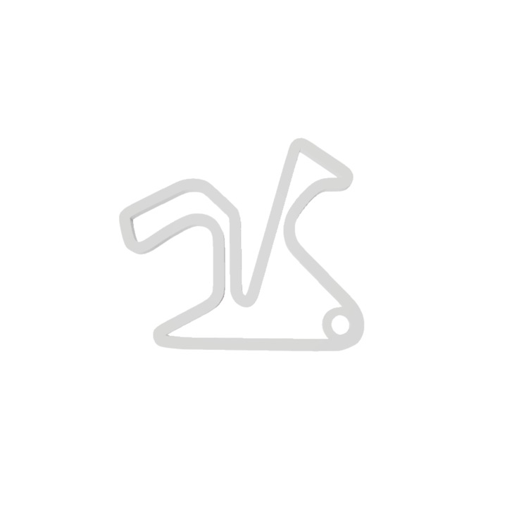 Kulcstartó, "Formula 1 Jerez", 45X 50 mm elefántcsont fehér