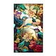 Folie Decorativa cu Protectie Solara si Intimitate pentru Geamuri si Ferestre, Autoadeziva cu Efect de Vitraliu, Model Pasari Colibry, Dimensiune 100 x 60 cm, ORIGINAL DEALS