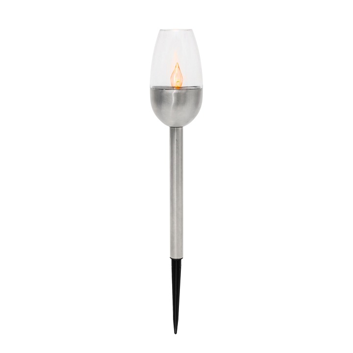 Home by Somogyi mx816 Home MX 816 napelemes kerti lámpa, műanyag, lángot utánzó melegfehér LED, leszúrható szolár lámpa kültéri, beltéri