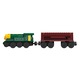 Circuit tren electric cu lumini si sunete, Mappy Retro cu accesorii, 89 piese