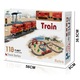 Circuit tren electric cu lumini si sunete, Mappy Retro cu accesorii, 118 piese