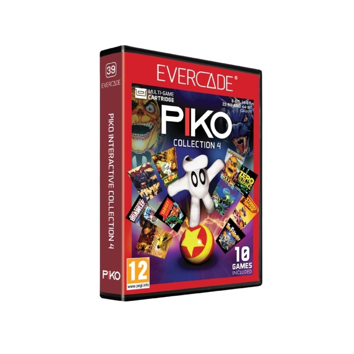 Evercade #39, Játékszoftver csomag, Piko Interactive Collection 4, 10in1, Retro, Multi Game