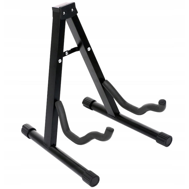 Suport Pentru Chitara, Korbi, Tip A, 36,5x29,5x30,5 cm, Constructie Pliabila, Material Otel, Greutate Aprox. 1 Kg, Aspect Elegant Si Universal, Negru