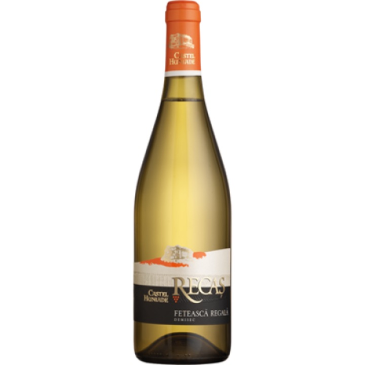 Vin Alb Recas Castel Huniade, Feteasca Regala, Demisec, 0.75l