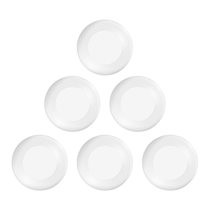 Set 6 Opritor de usa tampoane, JENUOS®, pentru usi dopuri, din silicon, autoadeziv, 42 mm, Transparent