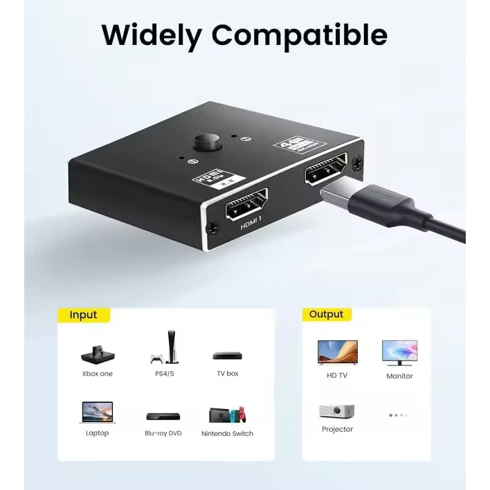 Switch HDMI 4K@60Hz, HOPE R® bidirectional, HDMI2.0b, HDCP2.2, 1 x 2 ...