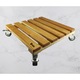 Suport ghiveci pentru flori patrat 40x40x11cm., lemn de cires impregnat cu ulei, mobil cu roti pivotante 50mm., exterior-interior, Natural Timber