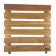 Suport ghiveci pentru flori patrat 40x40x11cm., lemn de cires impregnat cu ulei, mobil cu roti pivotante 50mm., exterior-interior, Natural Timber