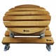 Suport ghiveci pentru flori patrat 40x40x11cm., lemn de cires impregnat cu ulei, mobil cu roti pivotante 50mm., exterior-interior, Natural Timber