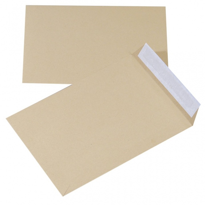 C5 boríték 162x229mm, szilikon ragasztó, 10 db, Kraft