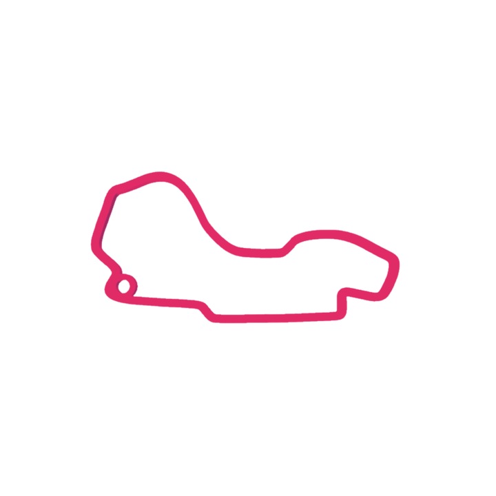 Kulcstartó, "FORMULA 1 MELBOURNE", 28X 55 mm málna rózsaszín