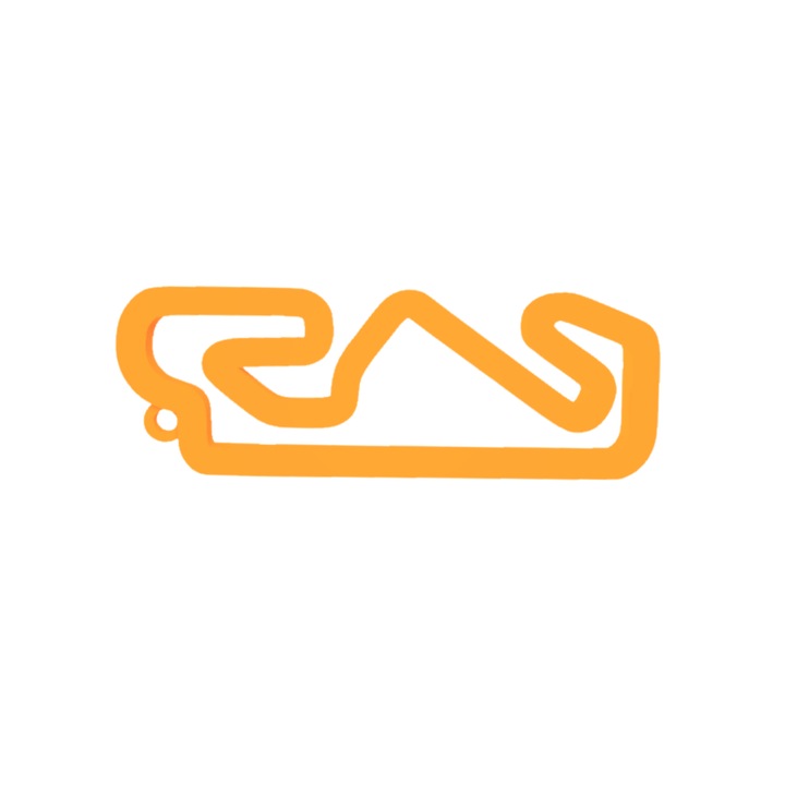 Breloc chei, "FORMULA 1 MONTMELO", 22X 60 mm portocaliu