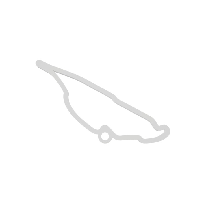 Breloc chei, "FORMULA 1 MONTREAL", 37X 60 mm alb ivory