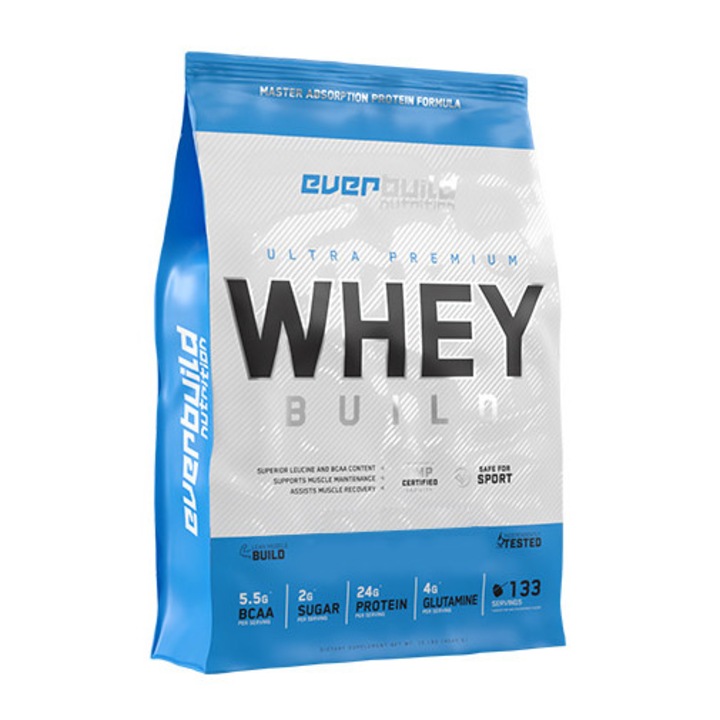Суроватъчен протеин, Everbuild протеин на прах, Ultra Premium Whey Build, Зелена ябълка 4,540 кг