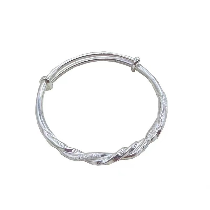 Bratara pentru femei, culoare argintie, dimensiune reglabila, proces de placare cu argint din cupru