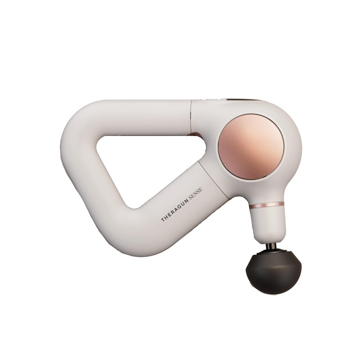 Dispozitiv de masaj Therabody Theragun SENSE TG0003972-3A20, 4 atasamente, Therabody App, Alb
